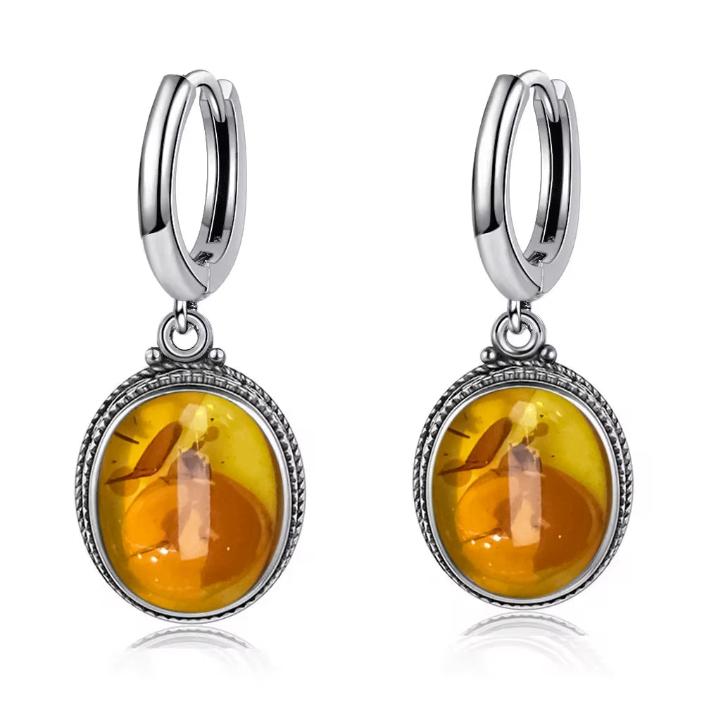 925 Sterling Silver Natural Labradorite Earrings