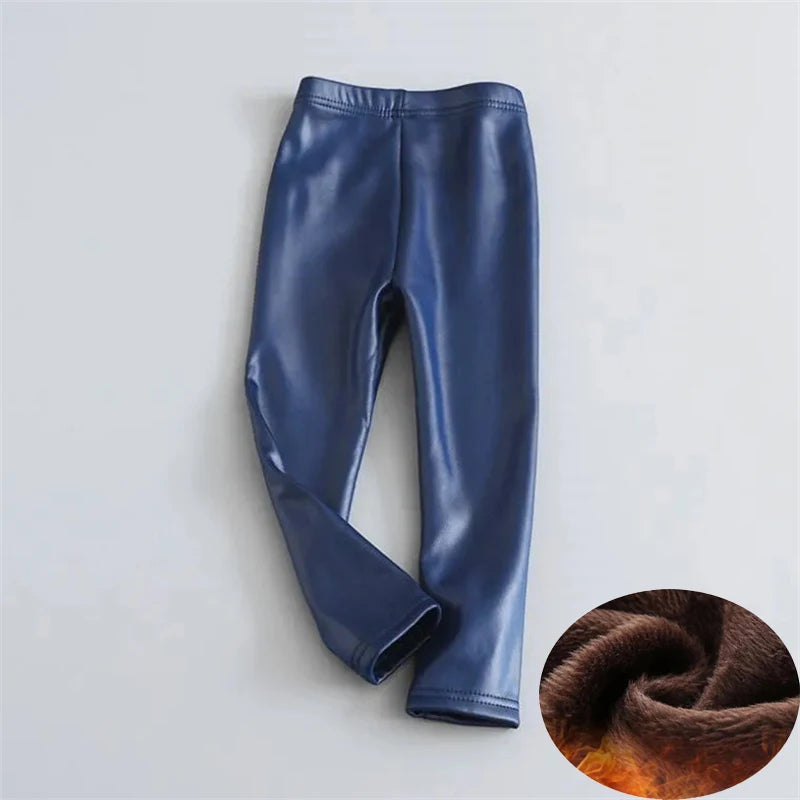Autumn Winter Slim Thicken Imitation Leather Legging Plus Velvet Warm Pants