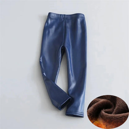 Autumn Winter Slim Thicken Imitation Leather Legging Plus Velvet Warm Pants