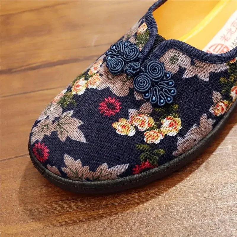 Embroidered Flats Soft Shoes