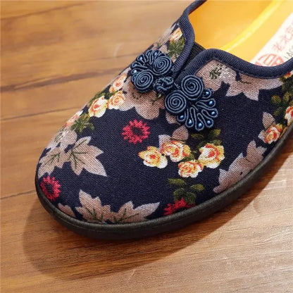 Embroidered Flats Soft Shoes