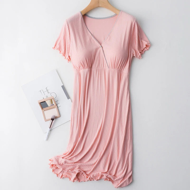 Maternity Breastfeeding Nightgowns Sleepwear Pregnancy Pajamas