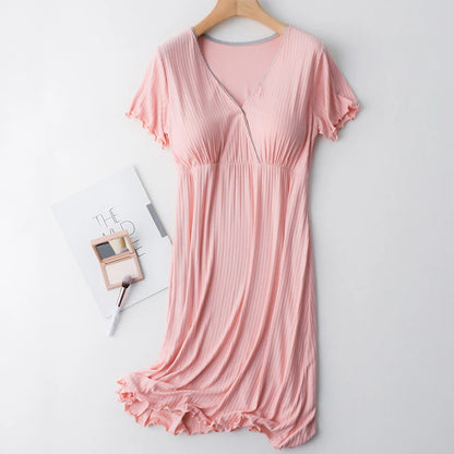 Maternity Breastfeeding Nightgowns Sleepwear Pregnancy Pajamas