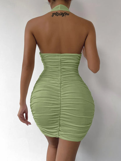 Sexy Deep V Evening Party Sleeveless Backlss Dress