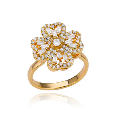 DANA Zircon Four Leaf Clover Rings