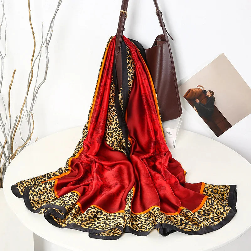 180*90cm Luxury Classic Sun Protection Silk Scarves Silk Shawl