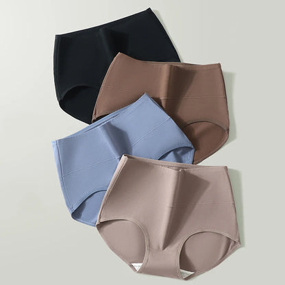 4PCS High Waist Cotton Underpants Plus Size Lingerie