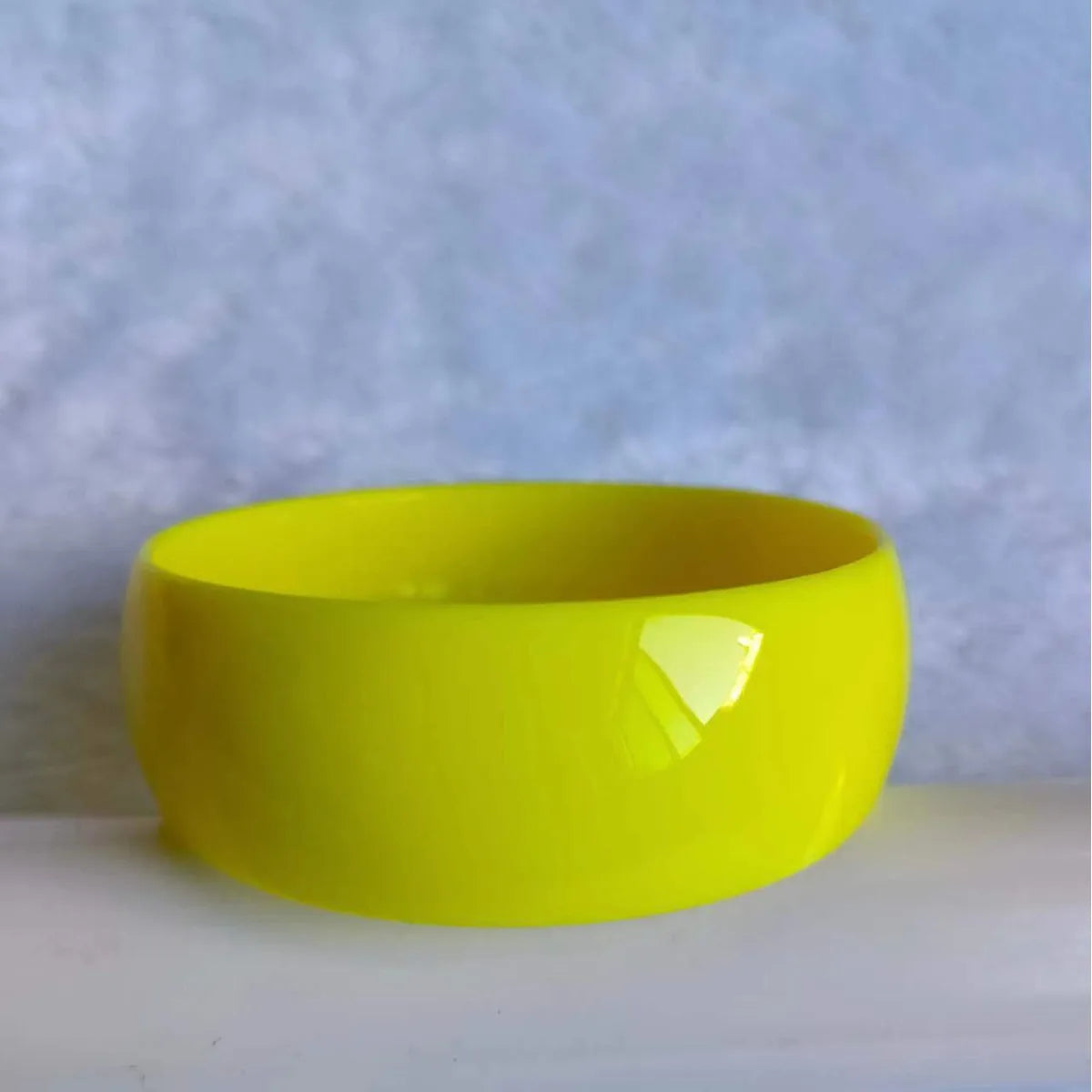 Colorful Candy Acrylic Wide Face Bangle Bright and Exaggerated Resin Bracelet