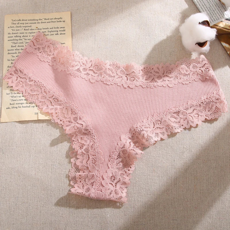 Perspective Lace Panties Sexy Low Rise Brazilian G-String Lingerie