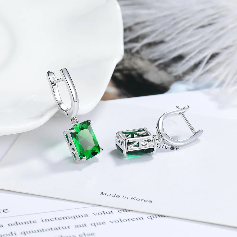 925 Sterling Silver Multiple zircon Earring