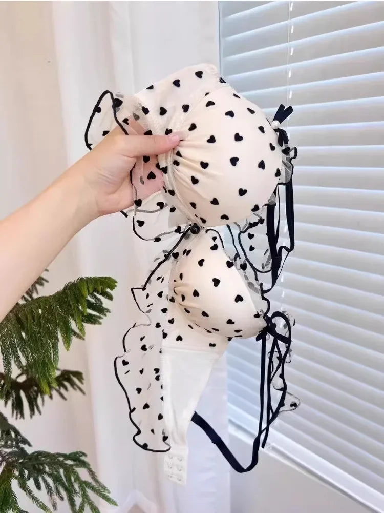 Japanese Mesh No-wire lace Underwear set Lingerie