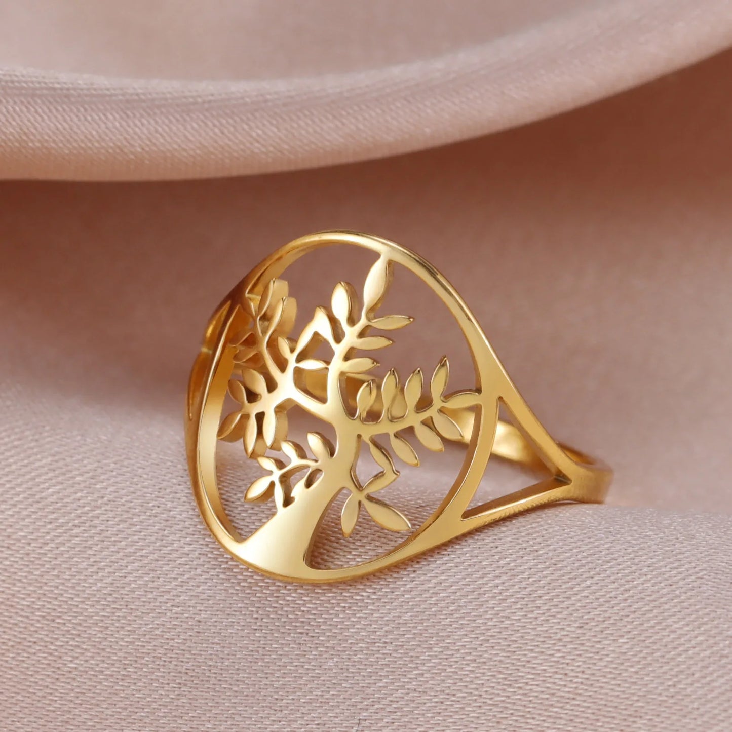 316L Stainless Steel Tree Of Life Ring