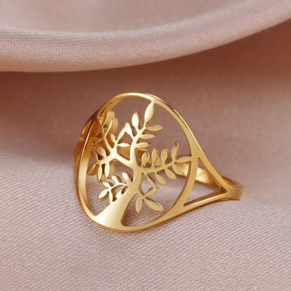 316L Stainless Steel Tree Of Life Ring