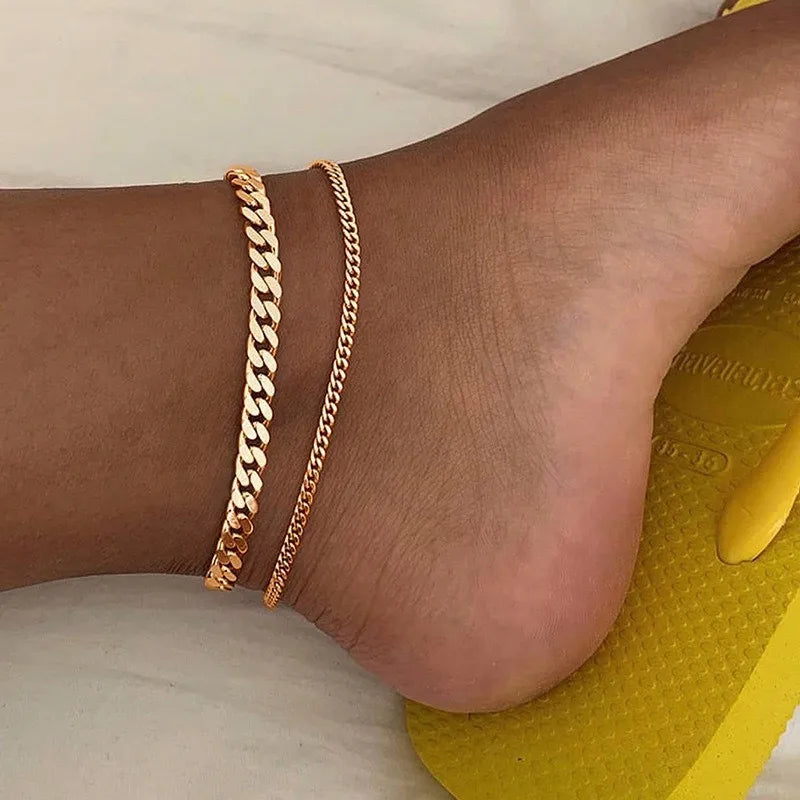 Double-Layer Anklets Waterproof Bracelet