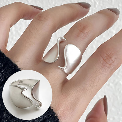 925 Sterling Silver Geometry Crystal Ring