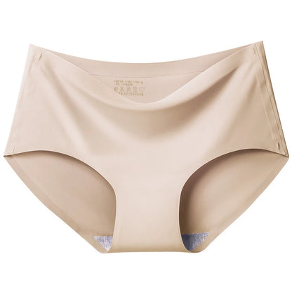 3Pcs/Set Large Size Mid-waist Ice silk Lingerie