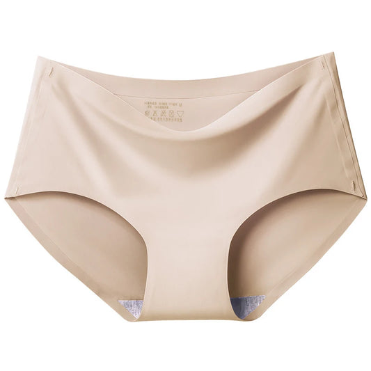 3Pcs/Set Large Size Mid-waist Ice silk Lingerie