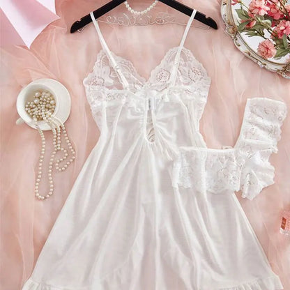 Cute Sweet Sleeveless Halter Short Sets V-Neck Pajama Sets