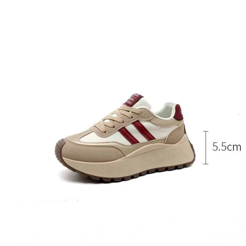 Thick Bottom Leather Sneakers