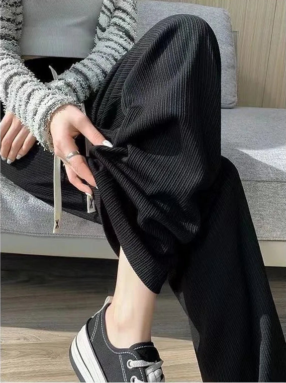 Casual Straight Sporty Wide Leg Pants