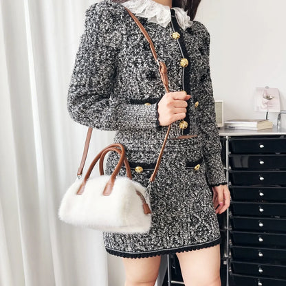 Faux Fur Crossbody Furry Fluffy Handbags