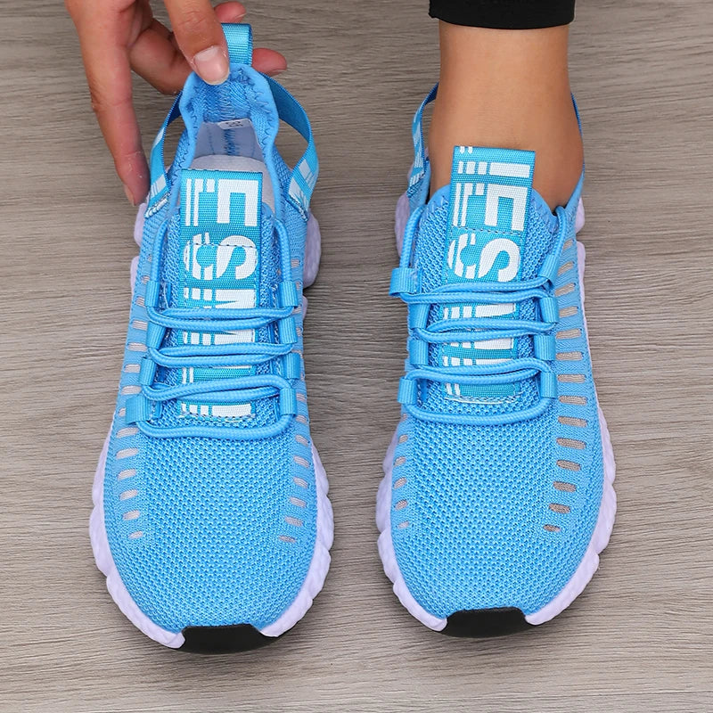 Mesh Lightweight Jogging Walking Flat Sneakers