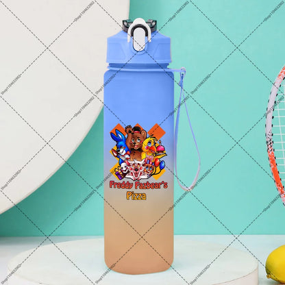 750ml FNAF Water Bottle with Straw Five Nights At Freddys Cartoon Anime