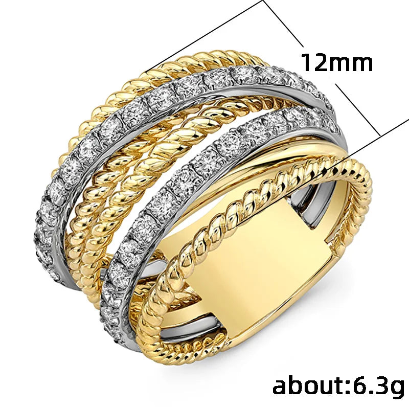 Twist Cross Finger Rin Classic Twine Rings
