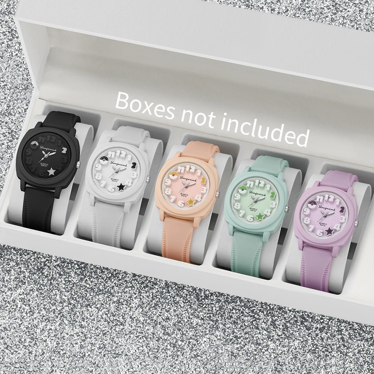 Reloj de cuarzo de silicona con esfera árabe