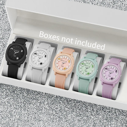 Reloj de cuarzo de silicona con esfera árabe