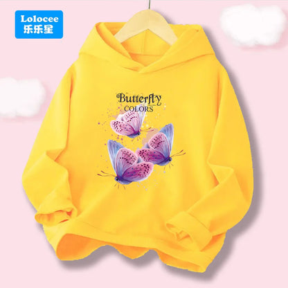 Petal Butterfly Spring Autumn Soft Cotton Hoodies