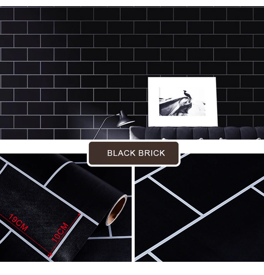 Red Brick Waterproof Wall Wallpaper Decoration