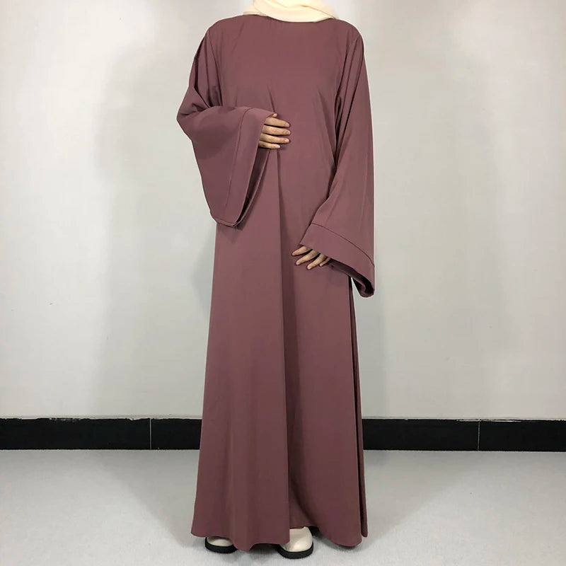 Abaya With Free Belt Muslim Dress