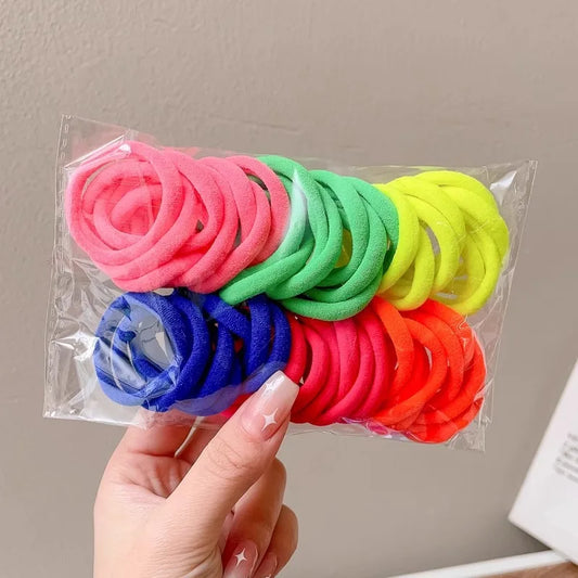 50PCS Colorful Ealstic Nylon Hair Bands
