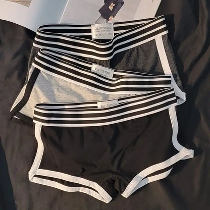 Low-Waist Boxer Boyshort Panties Single Piece Intimate Lingerie