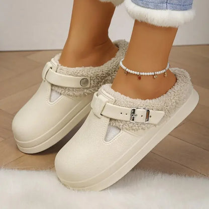 Waterproof Eva Furry Soft Thick Slippers