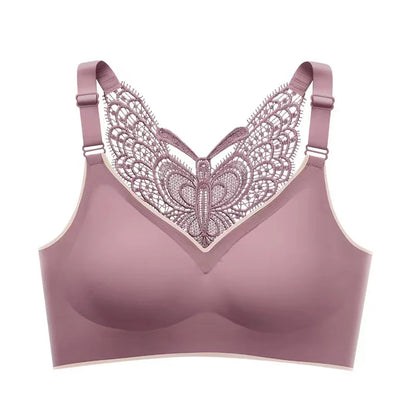 Sexy Butterfly Beautiful Back Seamless Large Size Bra