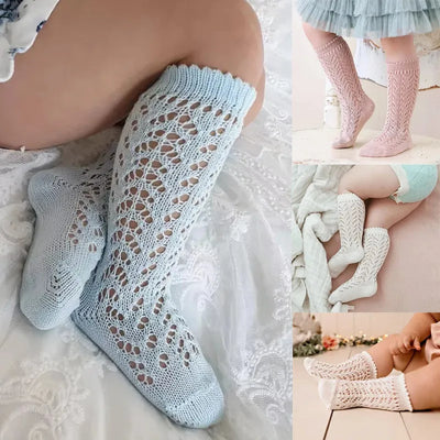 Kids Knee High Socks Toddlers Mesh Baby Girls
