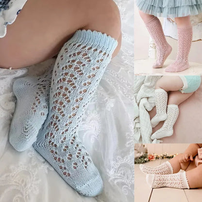 Kids Knee High Socks Toddlers Mesh Baby Girls