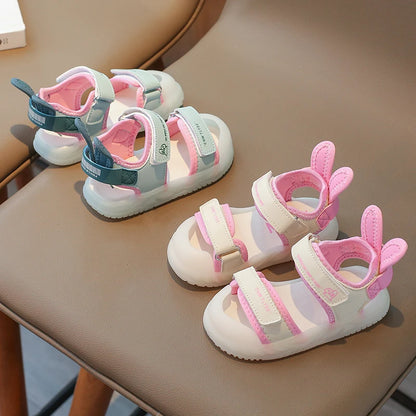 Cartoon Greenish Pink Soft Boys Girls Shoes