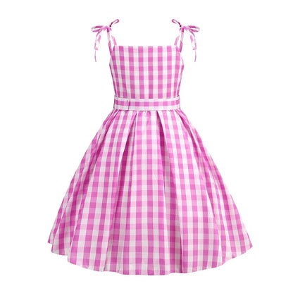 Halloween Hot Movie Barbei Baby Girl Pink Cowboy Dress