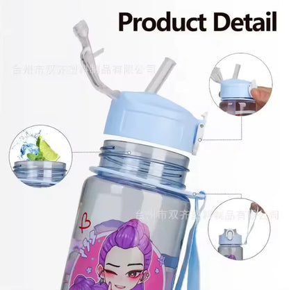 Water Bottles 750ml High-capacity Drinking Straw Cup Portable Girl Outdoor Bottles