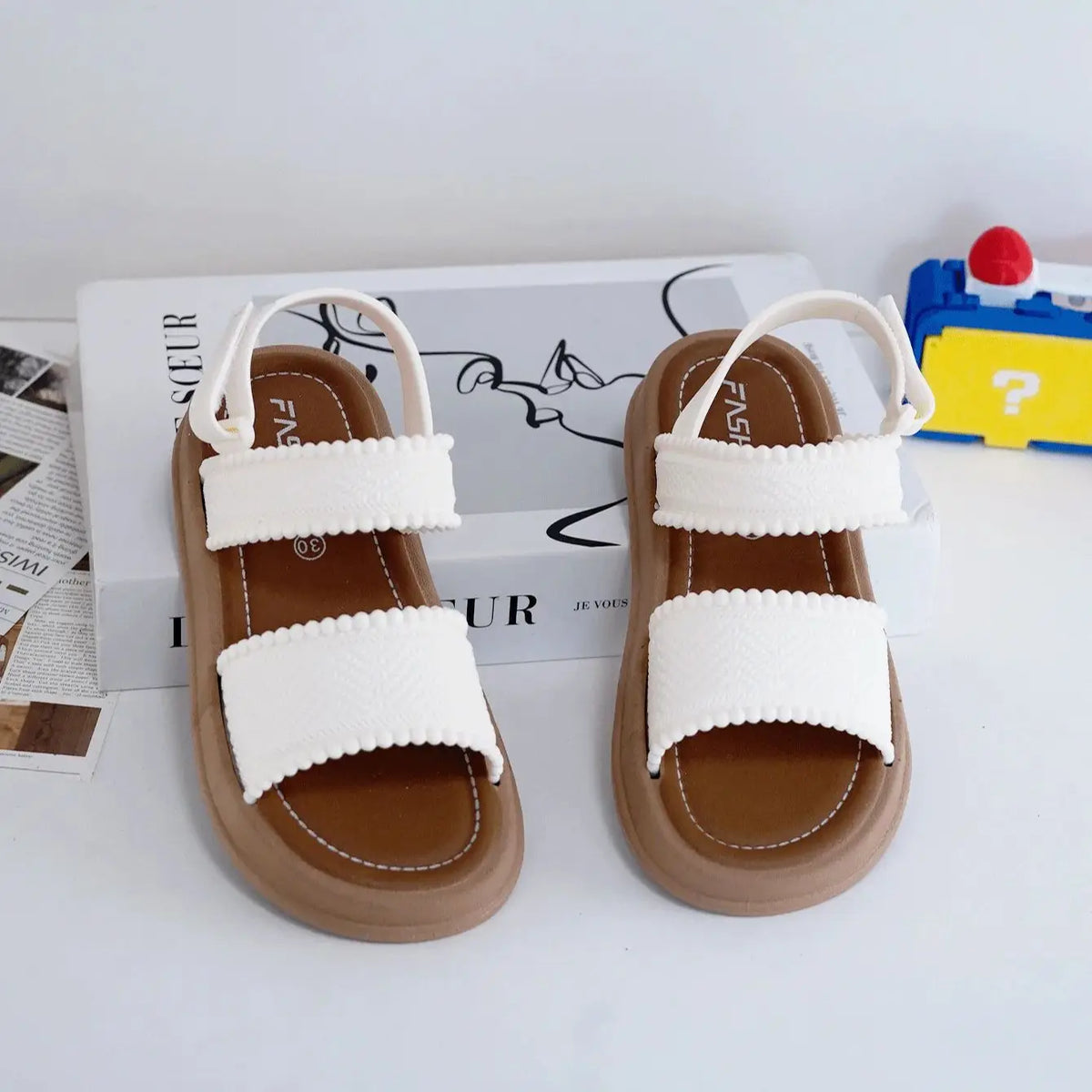 Girls Summer Bow Princess 3-14 Years Old Students Outside Versatile Sandals