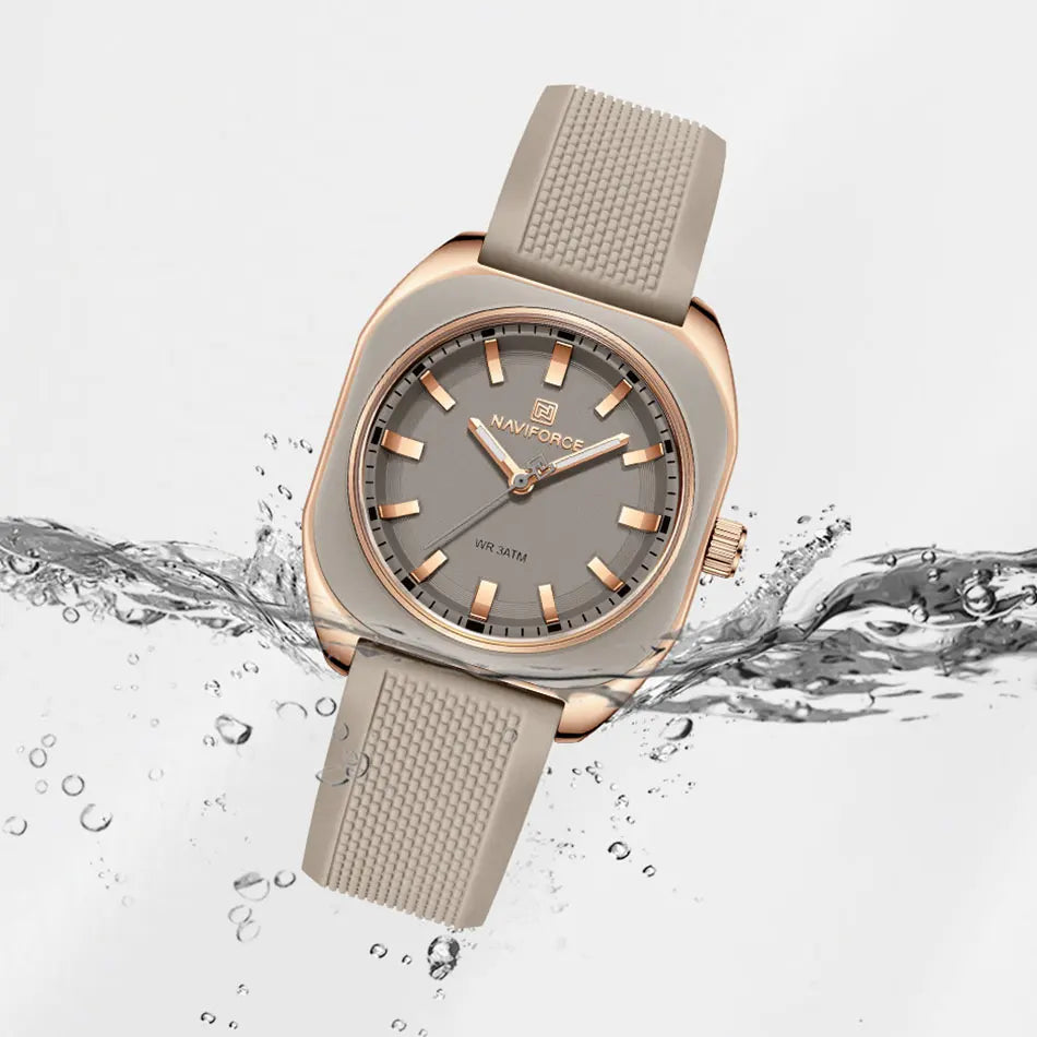 DANA Elegant Polygon Quartz Silicone Watch