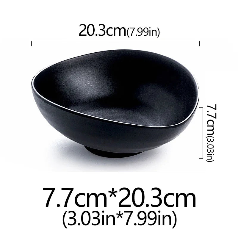 Frosted Melamine Ramen Bowl Imitation Porcelain