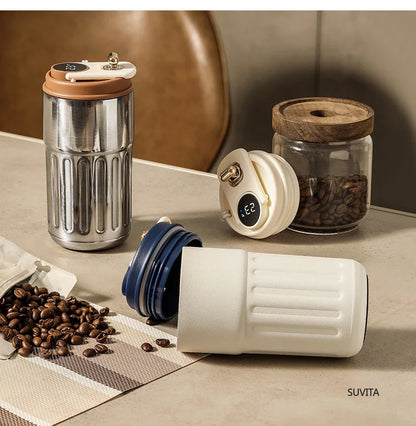 450ML Thermos Water Bottle Smart Display Temperature Stainless Steel Mug