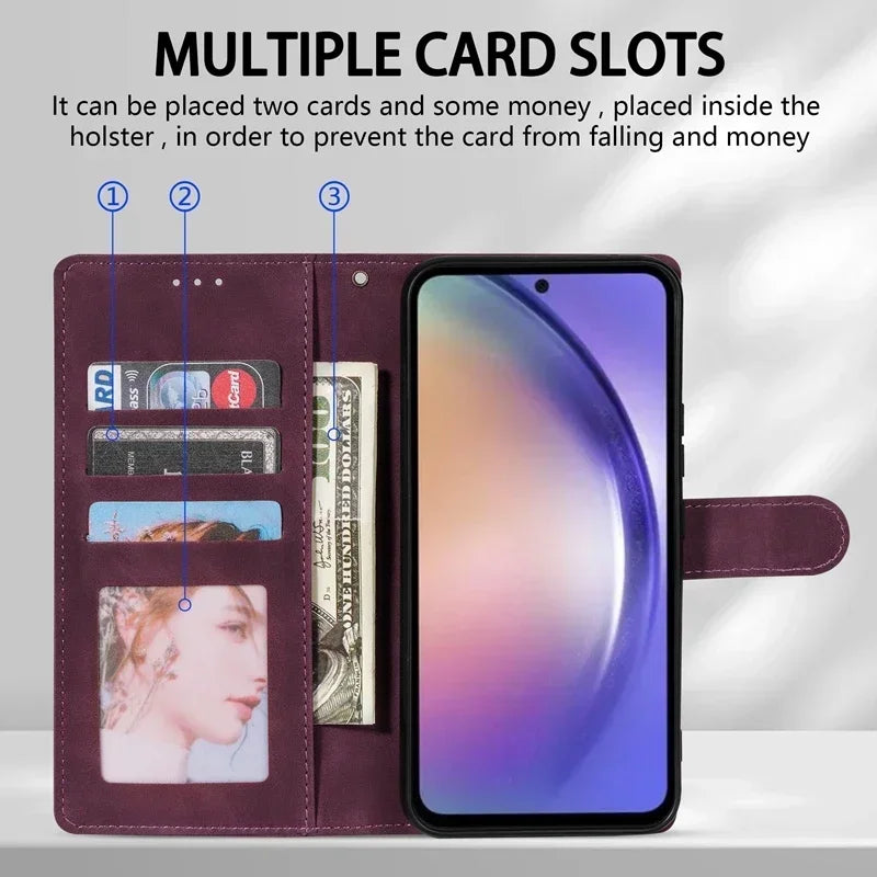 Wallet With Card Slot Flip Leather Samsung Case