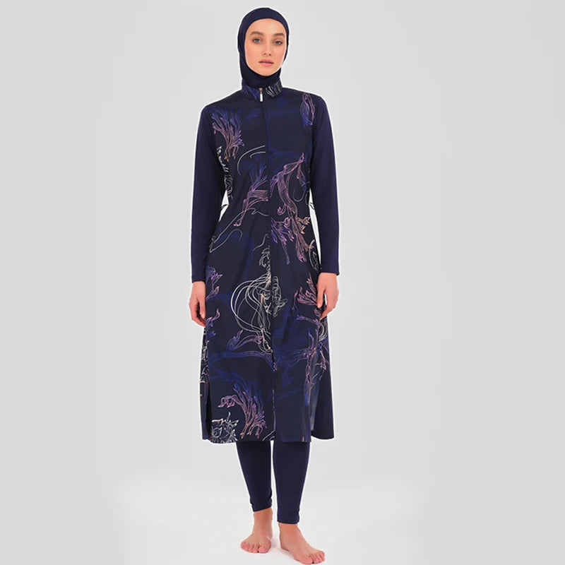 3PCS/Set Muslim Modest Burkini Swimming Suit