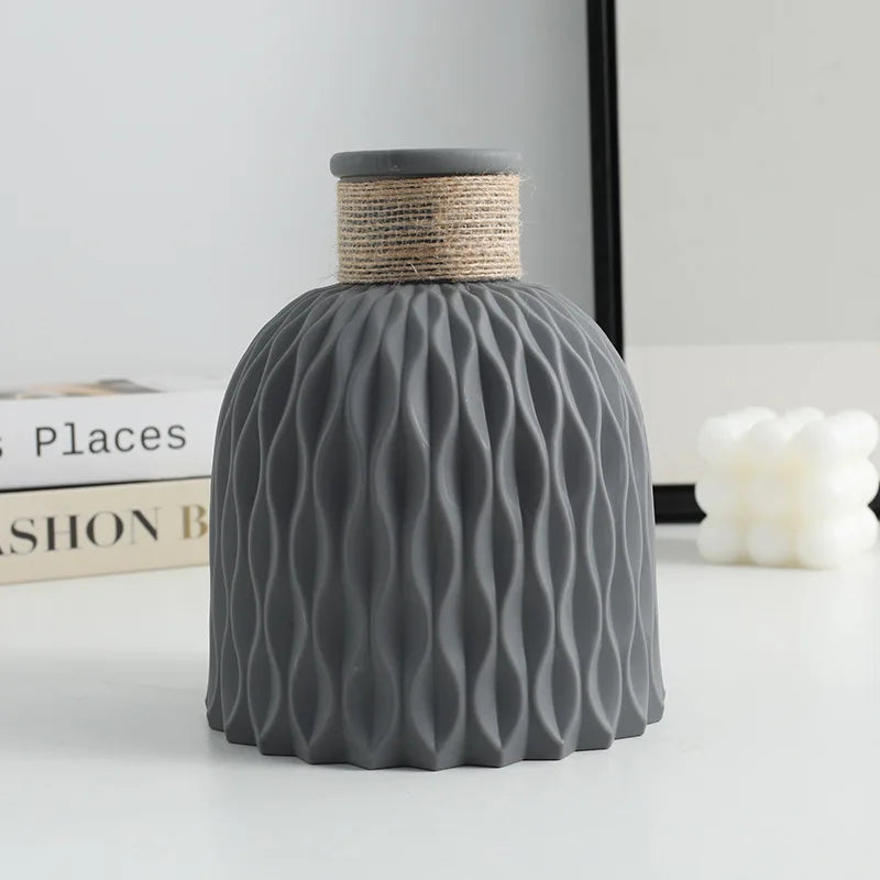 1PC Water Ripple Plastic Vase Wave Flower Pot