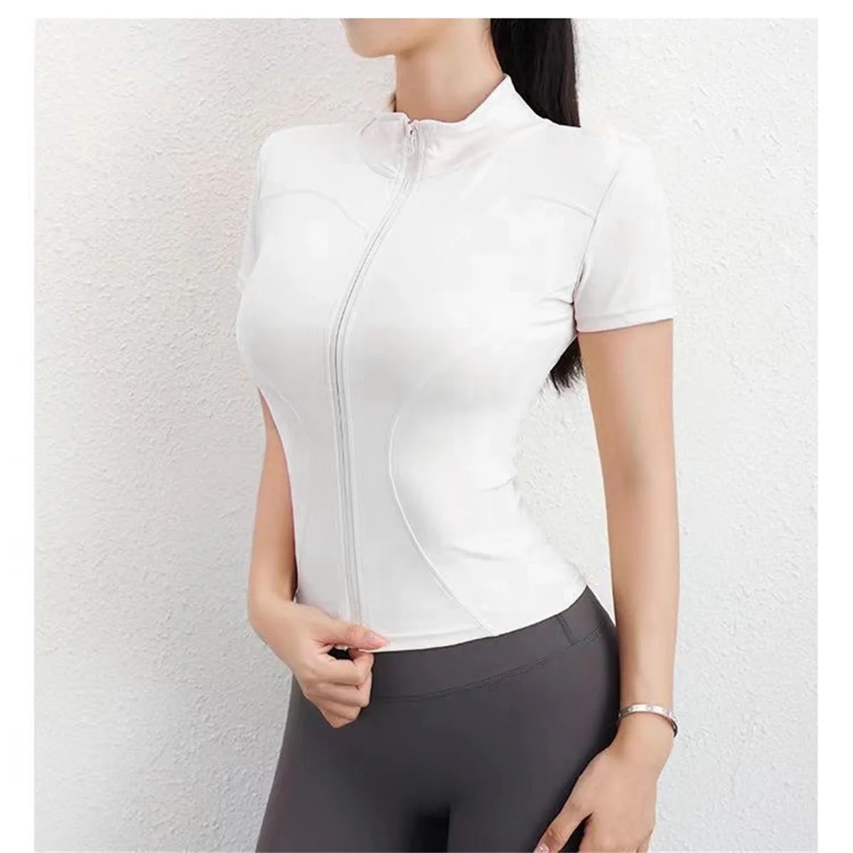 Slim Sports Coat Short Sleeve Tops